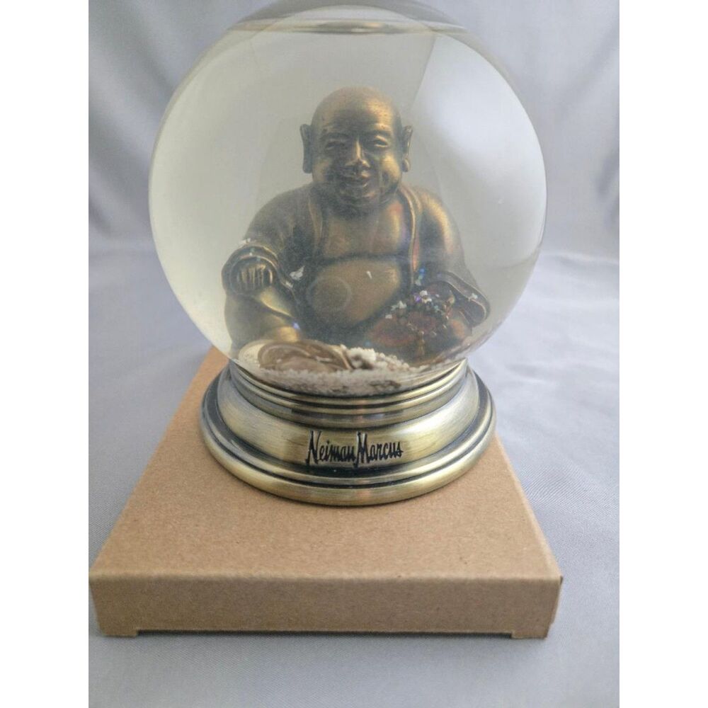 Neiman Marcus Buddha Snow Globe Prosperity Limited Edition Collectible